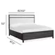 Meadowrise Raisin Black and White Queen Upholstered Panel Bed
