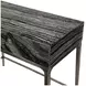 Linea Black Forest Marble And Textured Graphite Metal Nightstand