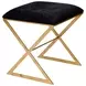 X Side Black and Gold Stool