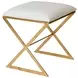 X Side Cream and Gold Stool