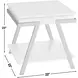 Zena White Square End Table