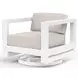 Newport Canvas Natural Upholstered Outdoor Swivel Club Chair