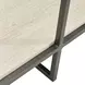 Harlow Bronze And White Travertine Stone Metal Console Table