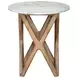Wyman Banswara White Round Marble Top Ocassional Table