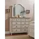 Southbury Parchment and Fossil 8 Drawer Bureau with Mirror