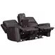Eldridge Steamboat Brown Leather 76" Zero Gravity Power Reclining Loveseat with Console and USB Charging
