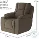 Challenger Journey Mushroom Power Headrest Wall Hugger Big Mans Recliner