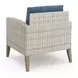 Carezza Dark Blue and Natural Upholstered 5 Piece Conversation Set
