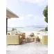Playa Soothe Pearl Upholstered Oversized Outdoor Swivel Club Chair with Flange Welt