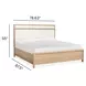 Meadowrise Sandstone Beige and White King Upholstered Panel Bed