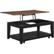 Joplin Black and Brown Rectangular Lift Top Coffee Table