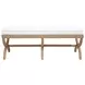 Xanadu Brown and White Performance Fabric 53" Bench