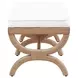 Xanadu Brown and White Performance Fabric 53" Bench