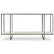 Harlow Bronze And White Travertine Stone Metal Console Table