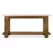 Melange Rich Golden Brown and White Rectangular Marble Top Mulholland Console Table