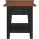 Joplin Black and Brown Square End Table