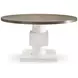 Newberry White Oak And Rustic Gray Round Dining Table