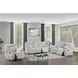 Chablis Mist Gray Reclining Living Room Set with USB Charging