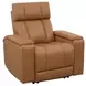 Phoenix Autumn Caramel Leather Zero Gravity Power Recliner with LED and USB Charging