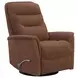 Dualis Snazzy Terracotta Manual Swivel Glider Recliner