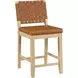 Reid Sand Vegan Leather Upholstered Counter Height Chair Set of 2