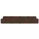 Nest Brown Leather 3 Piece Modular Sectional with RAF Chaise and Pillows