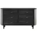 Skyline Onyx and Gray Upholstered Panel Bedroom Set