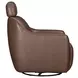 Milanoir Renaissance Tobacco Leather Upholstered Swivel Gliding Accent Chair