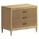 Loft Brown and Black 3 Drawer Reeded Bedside Chest