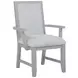 Fiona Mist Gray Upholstered Dining Arm Chair Set of 2