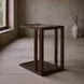 Glaze Cola Rectangular Glass Top End Table