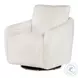 Bonnie White Faux Fur Swivel Chair with Power Footrest