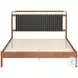 Netz Black And Walnut Queen Panel Bed