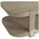 Tribeca Aurum Rectangular Cocktail Table with Storage Shelf