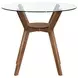 Oscar Walnut Round Glass Counter Height Room Set