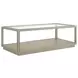 Glaze Bezel Rectangular Glass Top Cocktail Table