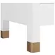 Eave Uplifting White Bedside Table