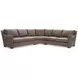 Keirnan Brown Leather 3 Piece Modular Sectional with Pillows