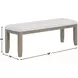 Lily Gray 54" Upholstered Bench