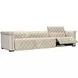 Savion Deux 43" Beige Performance Fabric 3-Seater 126" Sofa with Dual Power Recliners and Triple Power Headrests