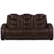 Chester Brown Power Reclining Living Room Set with USB Charging and LED