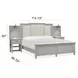 Glenbrook Pebble Queen Upholstered Wall Bed with 2 Nightstand and USB Charging