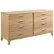 Ashford Pure Ash 8 Drawer Dresser with Rectangular Mirror