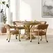Rylie Natural Round Game Top Dining Room Set