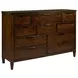Amaretto Grove Amaretto 10 Drawer Luccia Bureau with Rectangular Mirror
