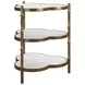Eave Antique Brass and Milk Glass Free Form Accent Table