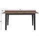 Joplin Walnut and Ebony 62" Extendable Rectangular Dining Table