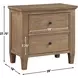 Riverdale Brown 2 Drawers Nightstand