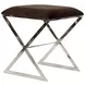 X Side Brown and Silver Stool