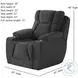 Challenger Brady Charcoal Power Headrest Wall Hugger Big Mans Recliner